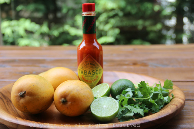 Ingredients for mango habanero sauce