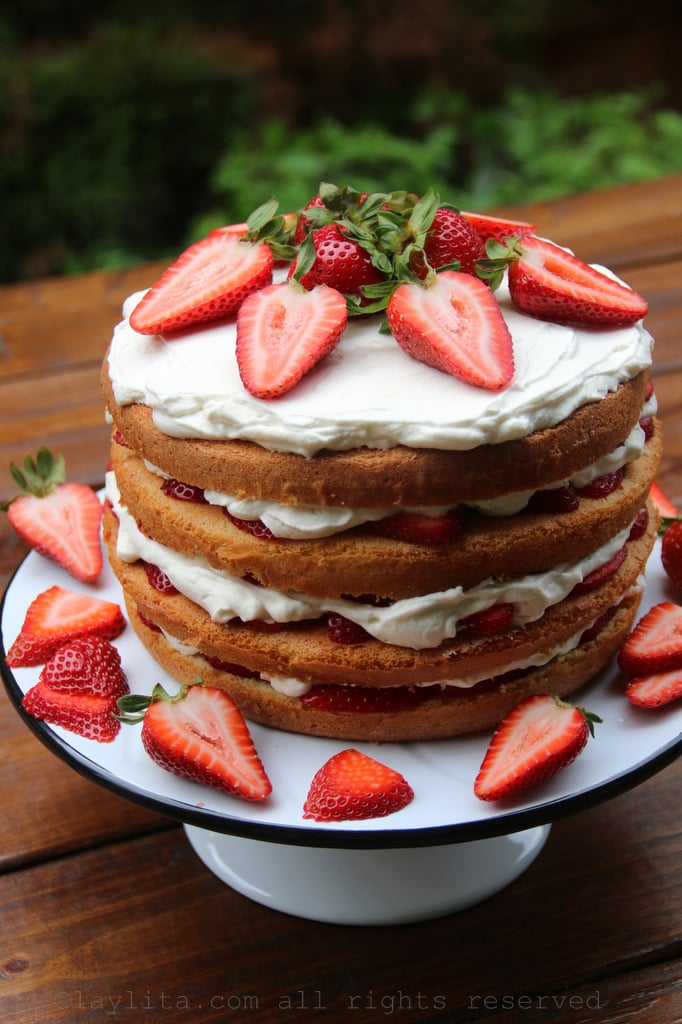 Strawberry tall cake
