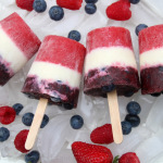 Red white and blue popsicles