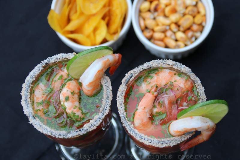 Bloody Maria or Bloody Mary Shrimp Ceviche
