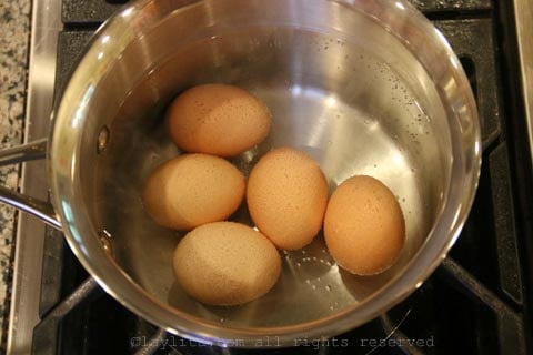 Cooking eggs for deviled eggs