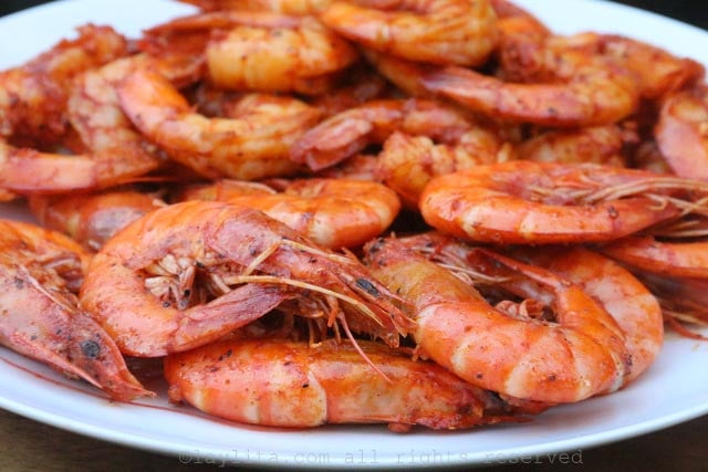 Remove the shrimp and save for later