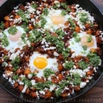 Chorizo ripe plantain hash