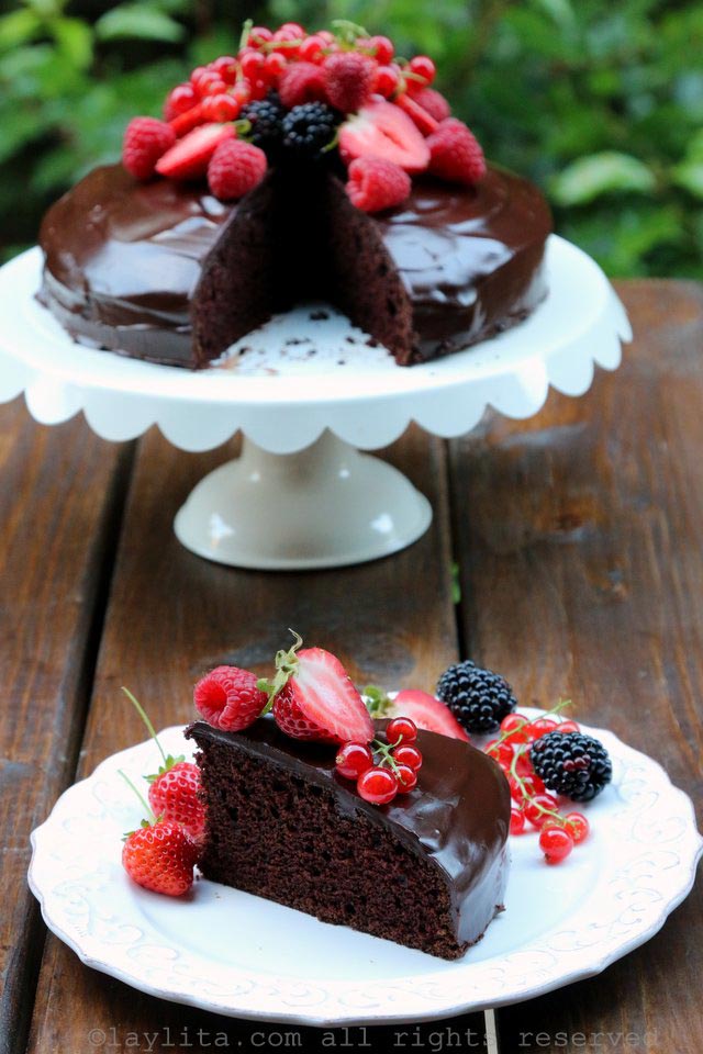 Un pastel de chocolate muy facil de preparar