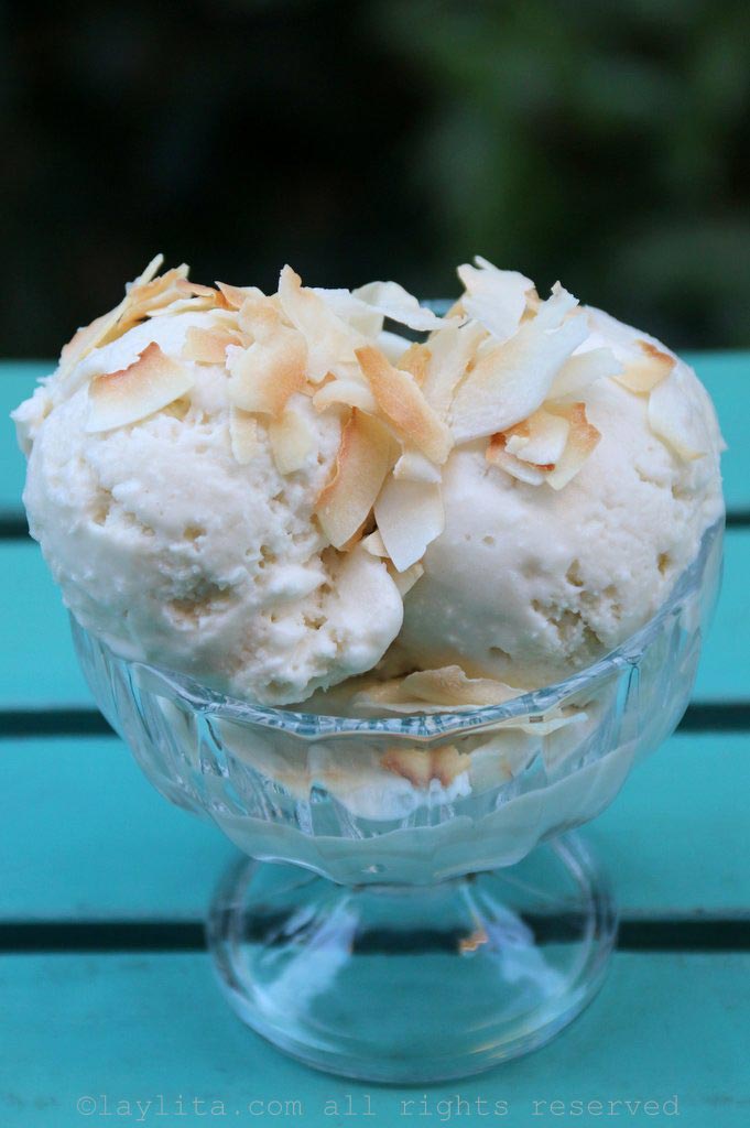 Recipe for coconut ice cream