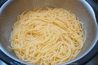 Cook the pasta or spaghetti