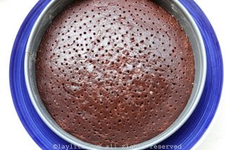 If using a springform mold, place the cake in a large bowl or platter to avoid leaks