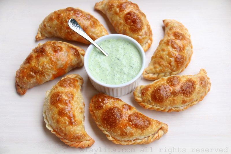 Serve the empanadas alone or with a dipping sauce