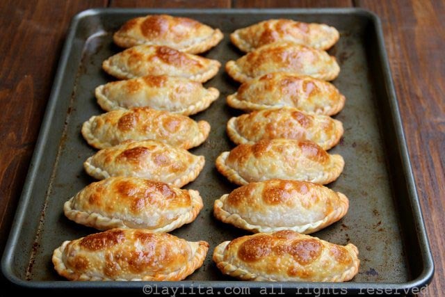 Baked empanadas filled with tuna fish