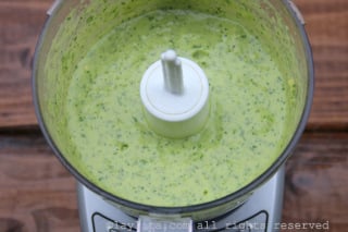 Blend until you have a smooth avocado dressing or sauce