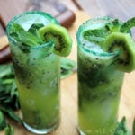 Kiwi mojito cocktails