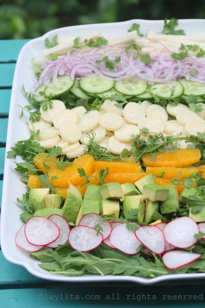 Latin tropical inspired salad platter