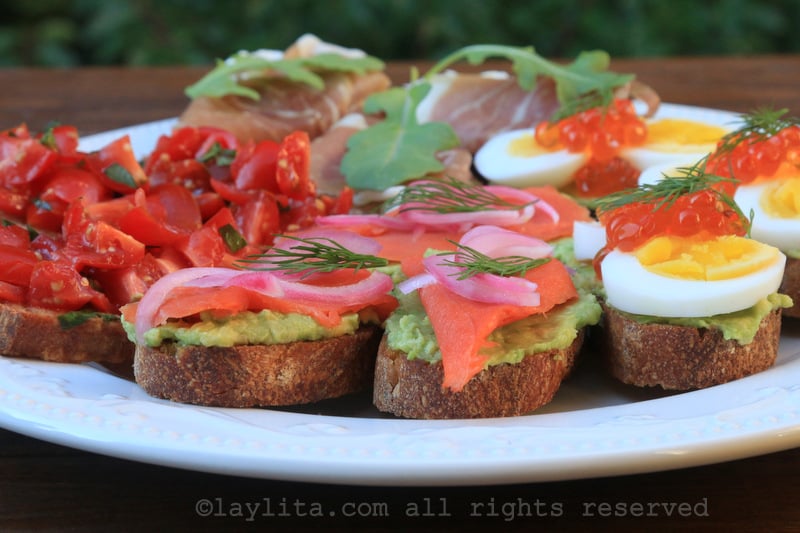 Tartines and crostini appetizer recipes