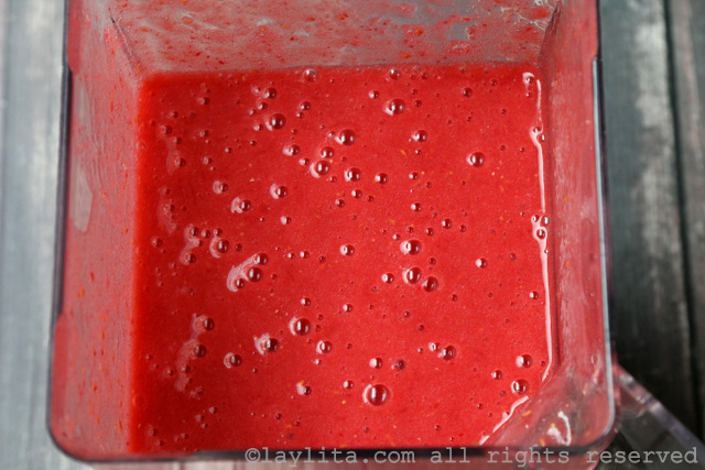 Strawberry raspberry blended mix