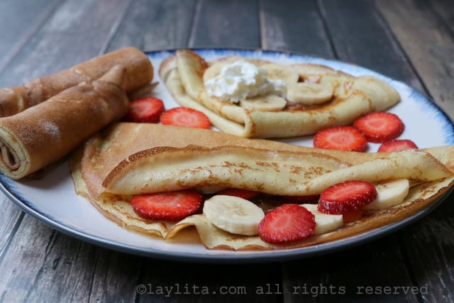 Recipe for sweet crepes