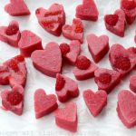 Strawberry raspberry gelatin hearts
