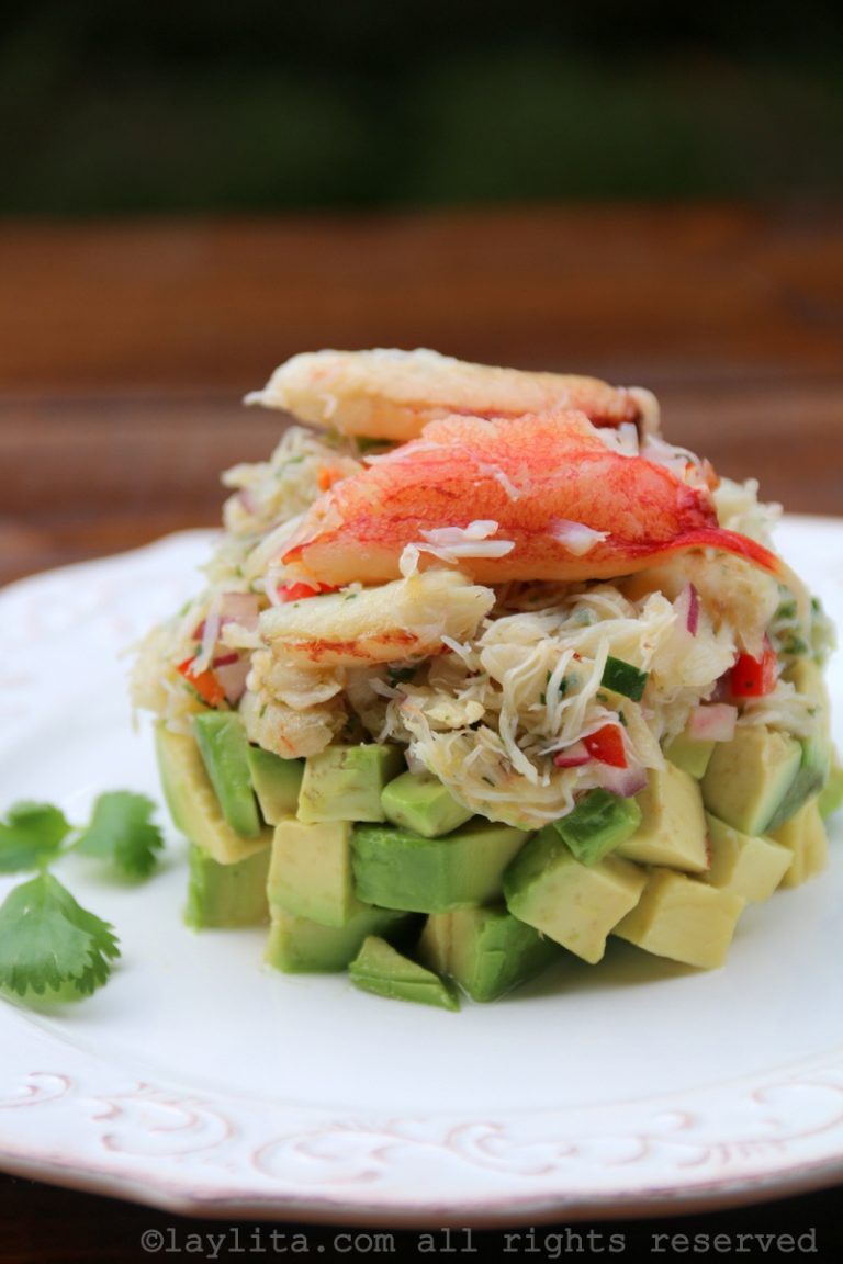 Crab avocado stack salad – Laylita’s Recipes