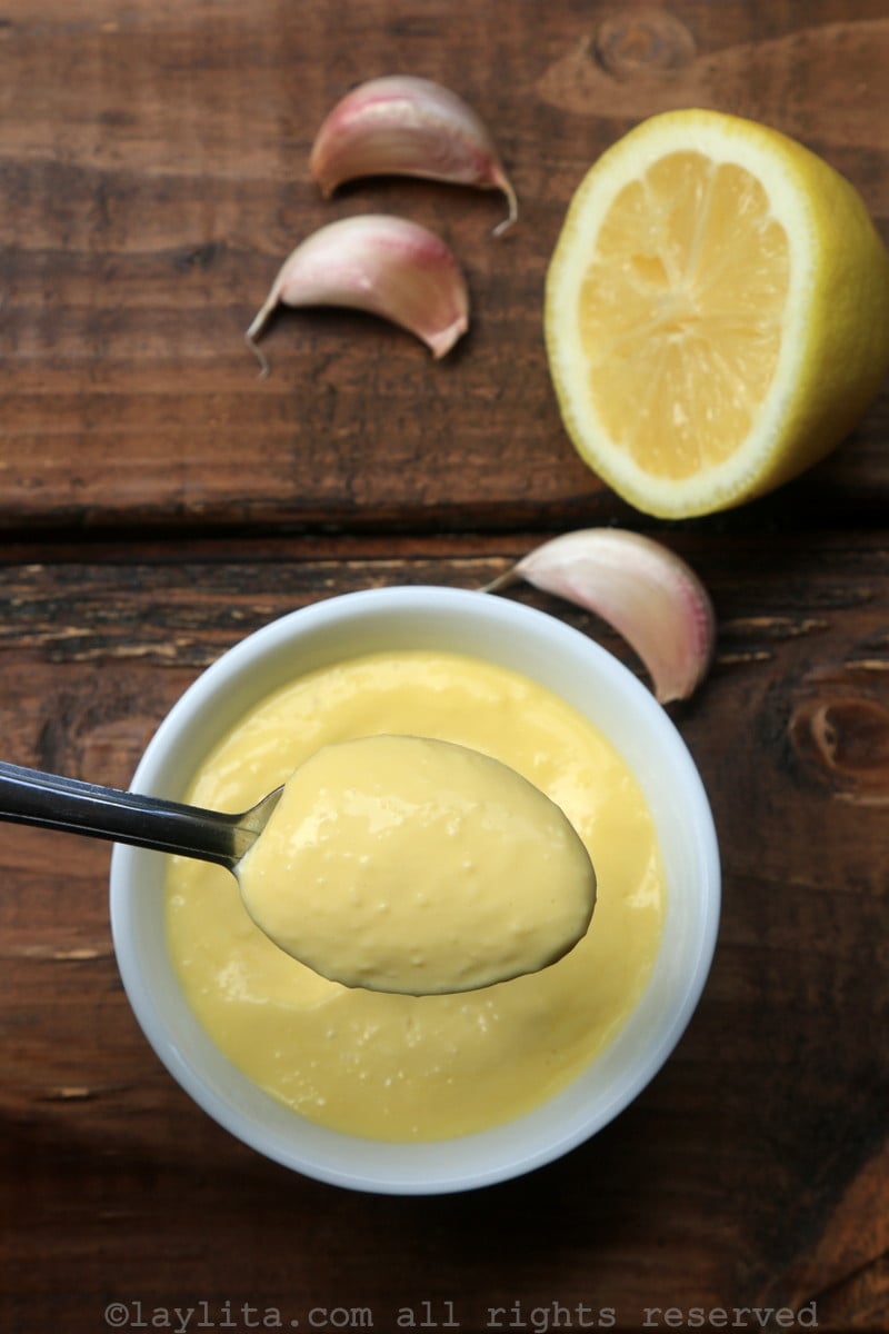 French style aioli recipe made in the blender
