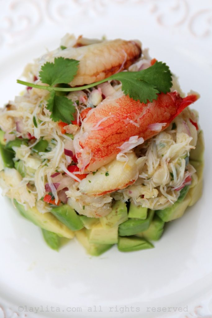 Crab avocado stack salad – Laylita’s Recipes