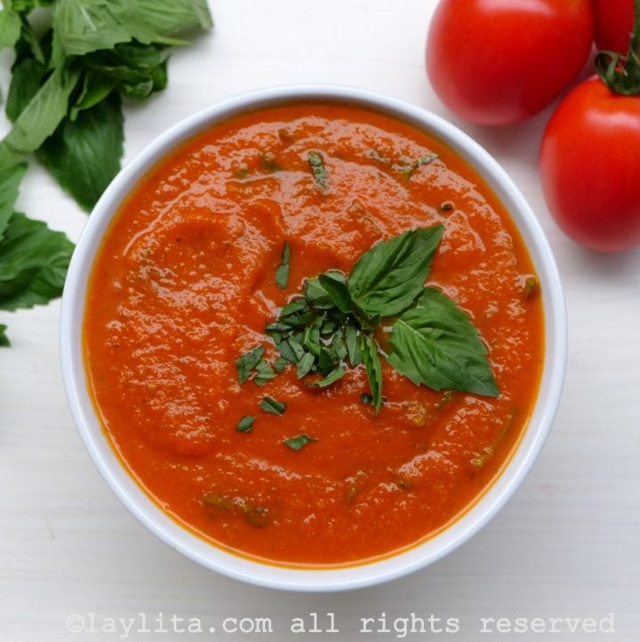 Tomato basil sauce Laylita's Recipes