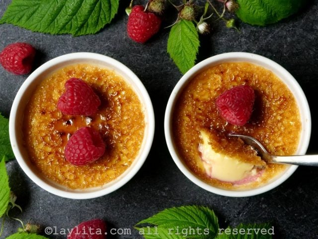 Raspberry creme brulee recipe
