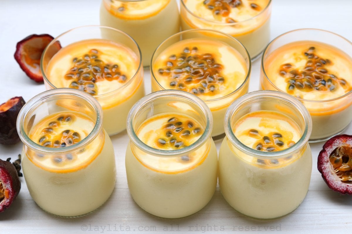 Easy passion fruit mousse