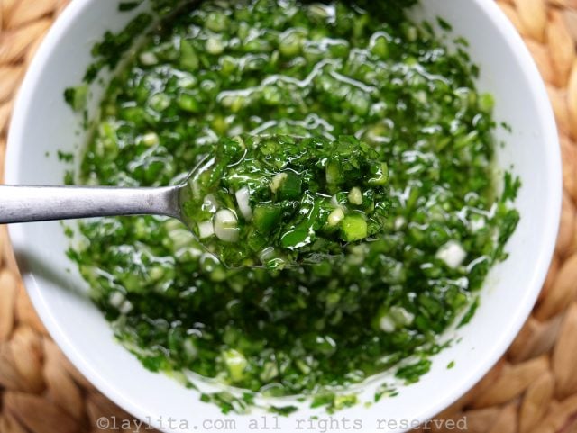 How to make fresh cilantro chimichurri