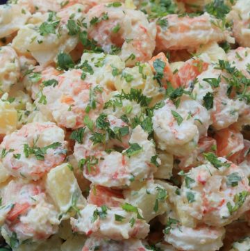 Ecuadorian potato salad with shrimp and carrots - easy recipe