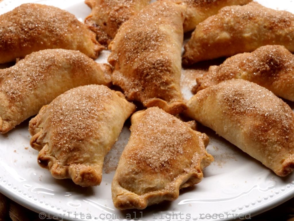 Simple apple empanadas with cinnamon dough made from scratch