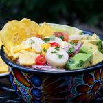 Ceviche with hearts of palm and avocado