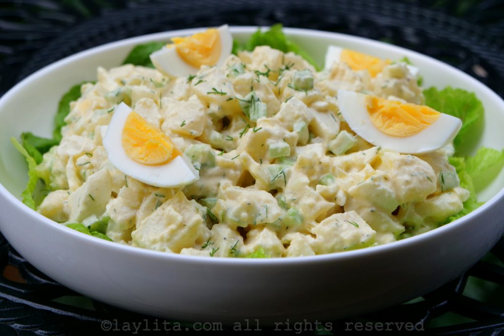 How to make a simple potato egg salad