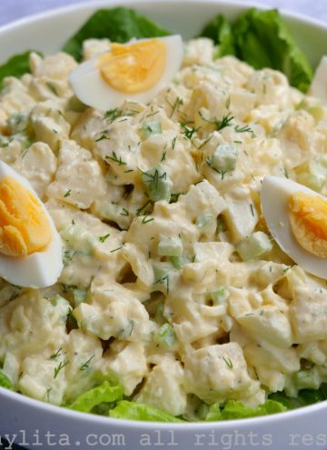 Simple potato and egg salad recipe