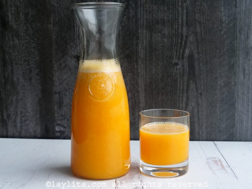 Homemade passion fruit juice concentrate