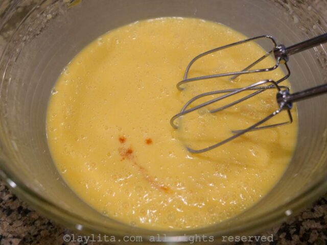 Add the vanilla yogurt, the vanilla extract, and the orange/lemon zest