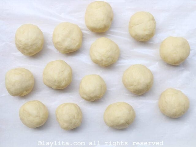 Small balls of empanada dough