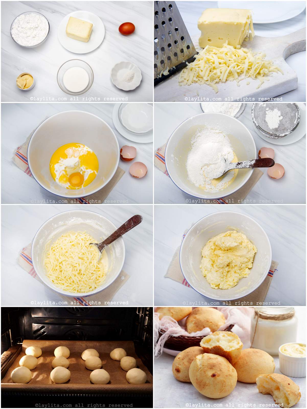 Photo collage of the step by step preparation for Bolivian Cuñape
