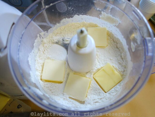Sweet tart dough preparation in the food processor