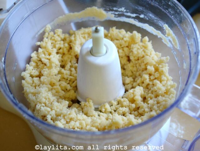 Sweet tart dough preparation in the food processor