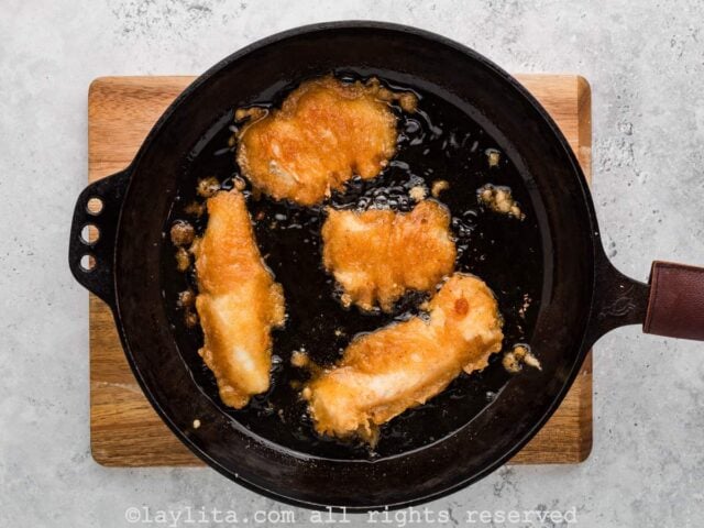 Fry each side of the fish for 1-2 minutes