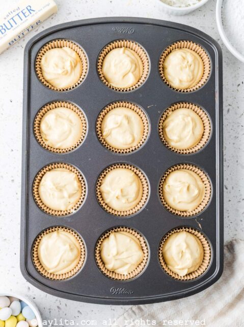 Cupcakes before baking