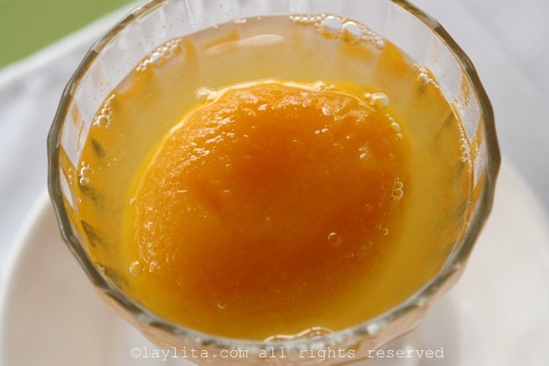 Dulce de tomate de arbol or tamarillo preserves in syrup