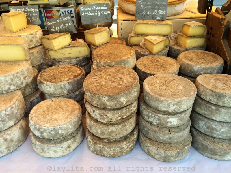 Tomme cheese selection