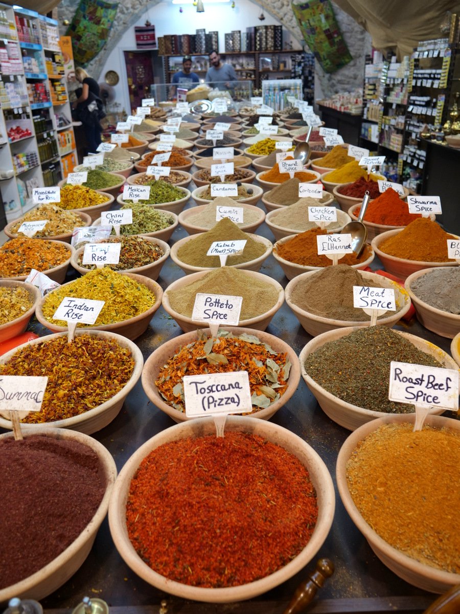 Especias en el mercado de Jerusalén